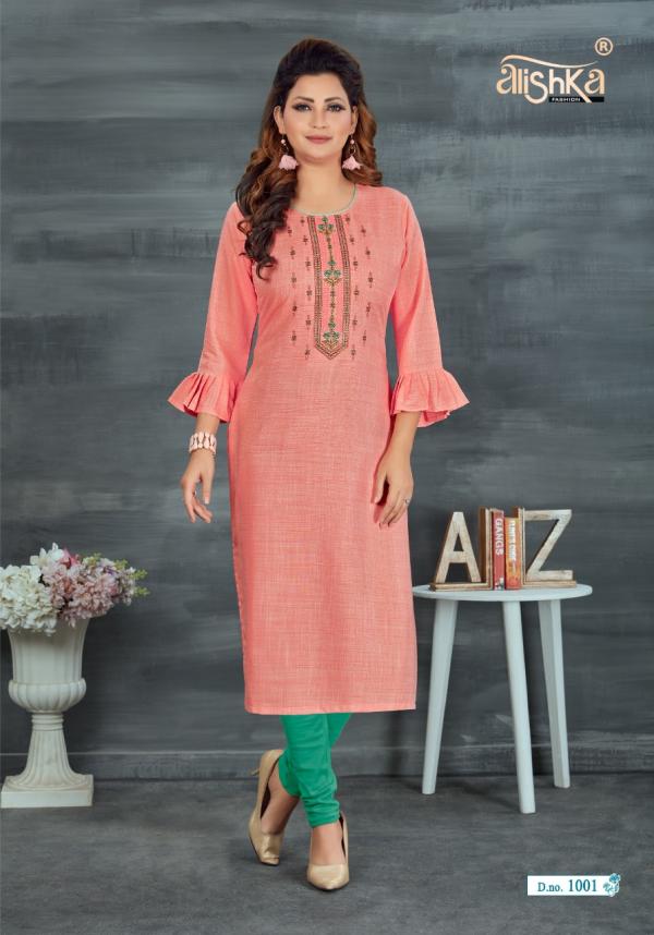 Alishka Prisha Rayon Fancy Embroidery Kurti